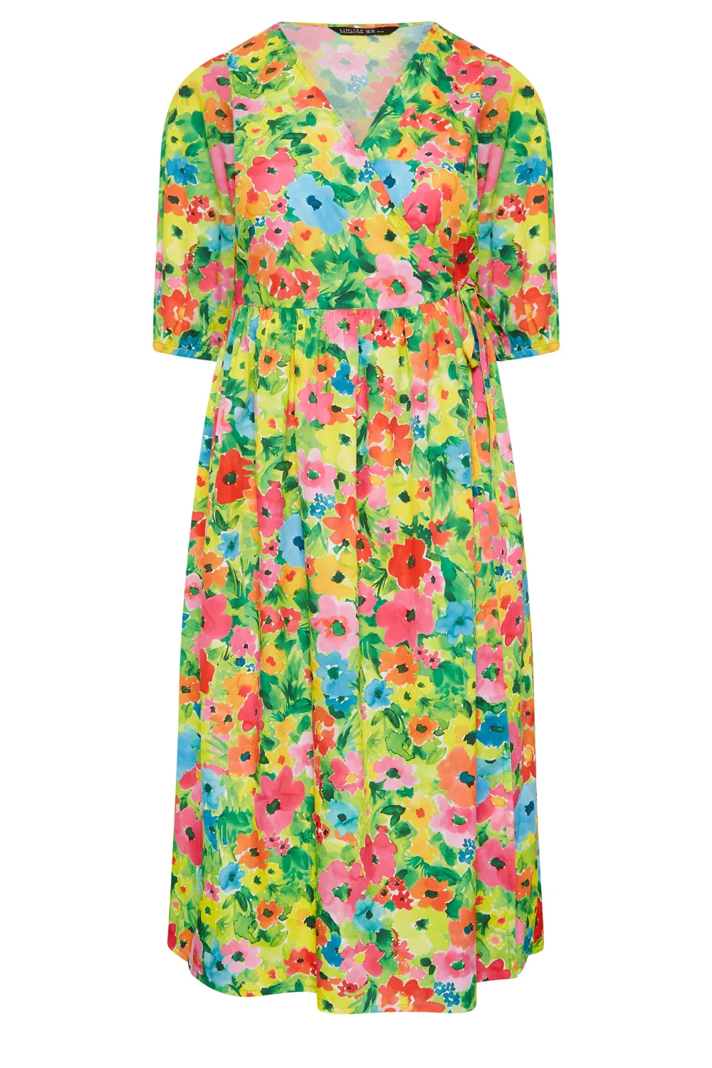 YOURS Curve Green Floral Midaxi Dress