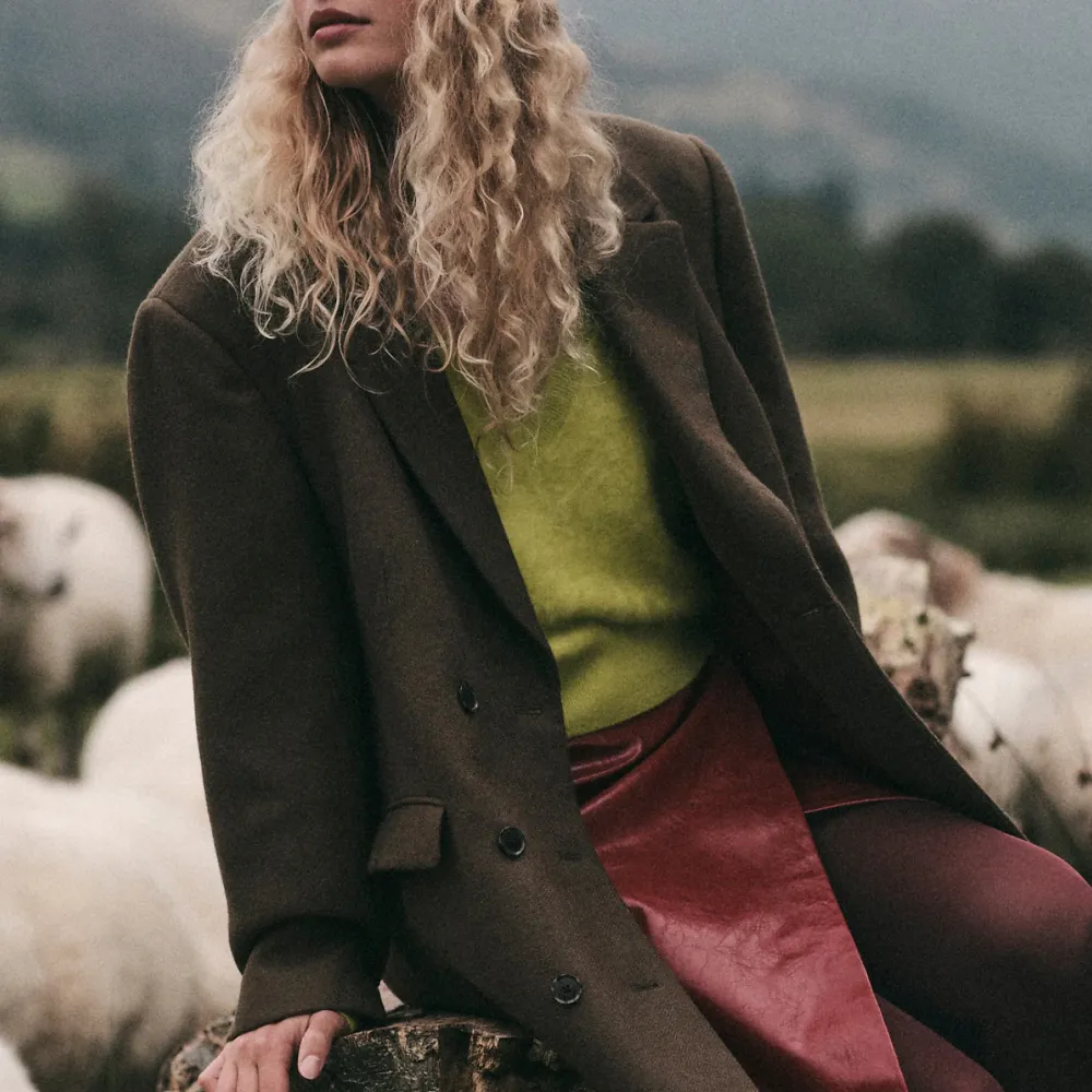 Wool-Blend Melton Double-Breasted Topcoats