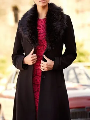 Casual Plain Loose Long sleeve Teddy Jacket