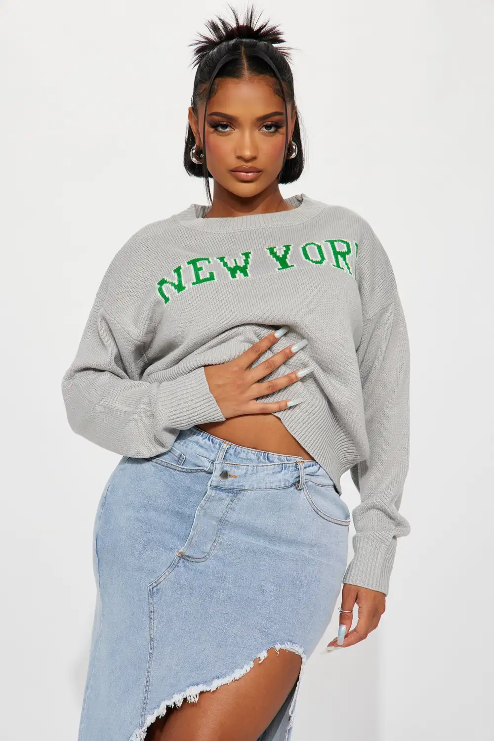 New York Vibe Sweater - Grey/combo