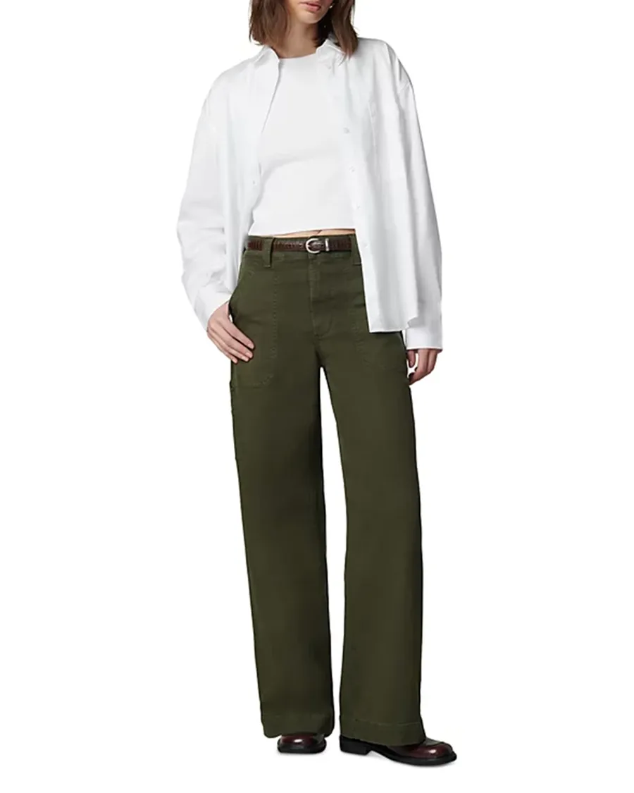 Casual Style High Waist Wide Leg Pants