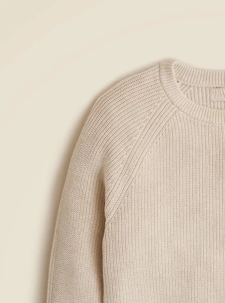 Beige Cotton Wool Sweater