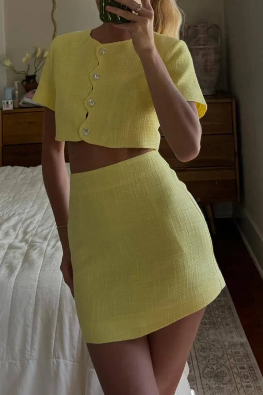 Bright Yellow Mini Skirt