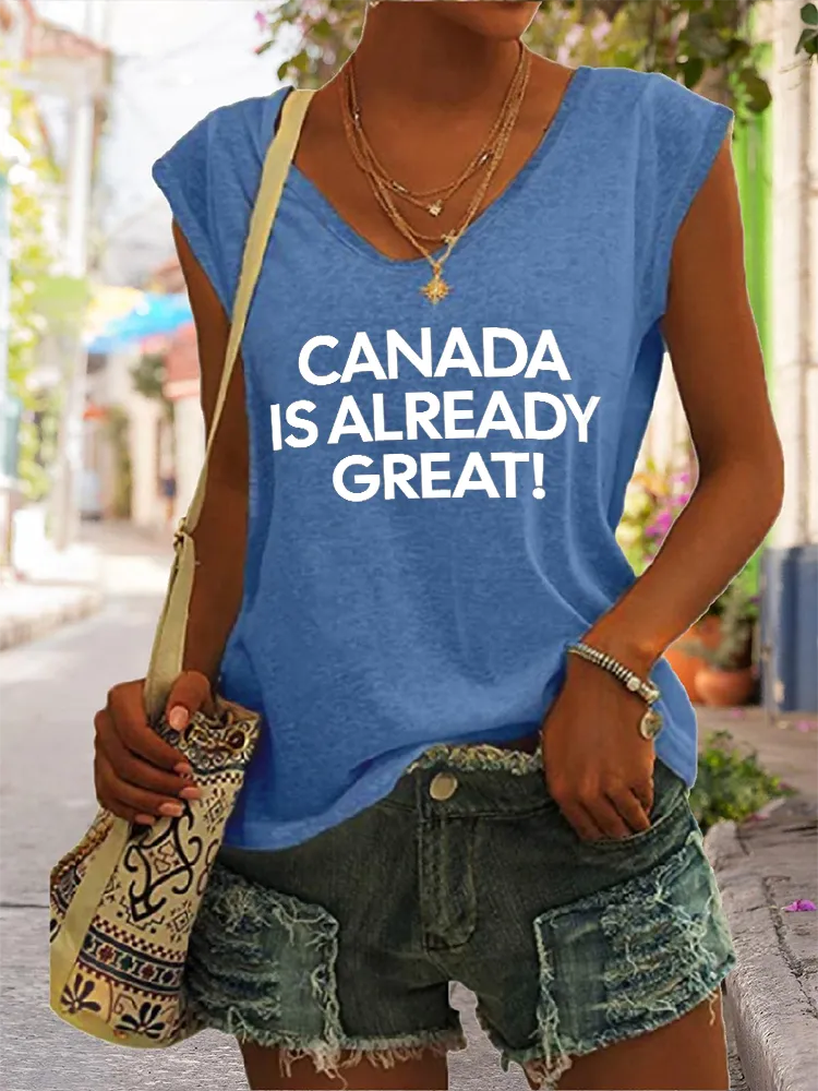 Women's Canada Is Already Great V-neck Vest