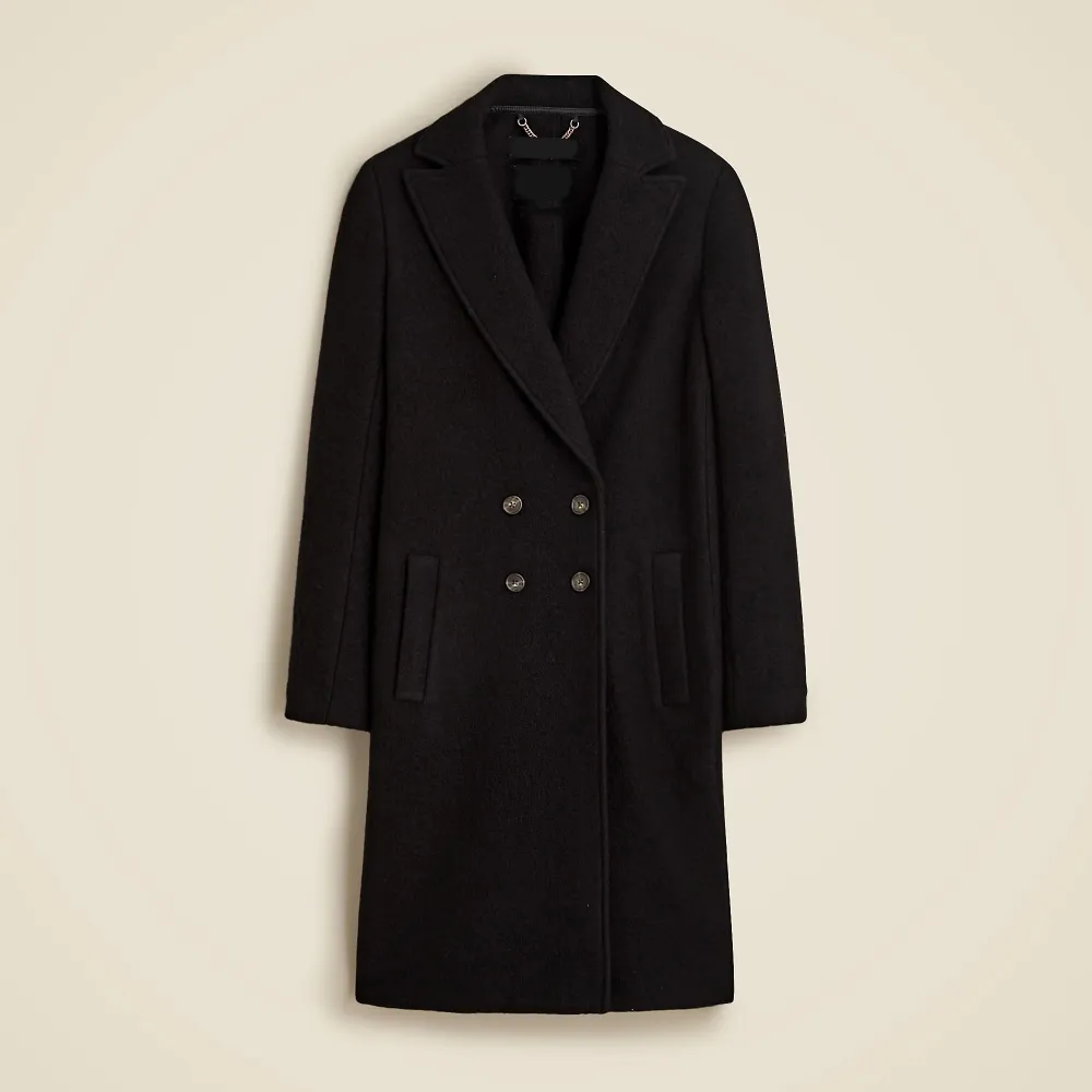 Plain topcoat boiled wool