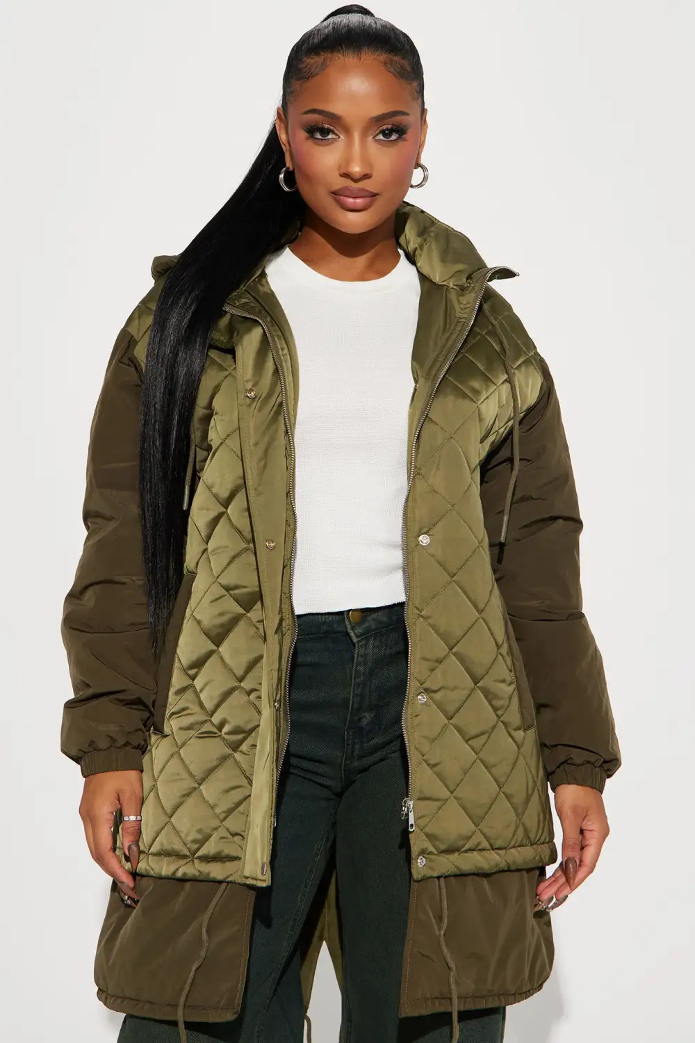 In The Streets Puffer Jacket - Olive