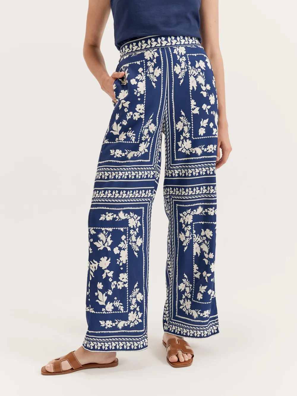 Deep Sea Blue Art Graphic Pants