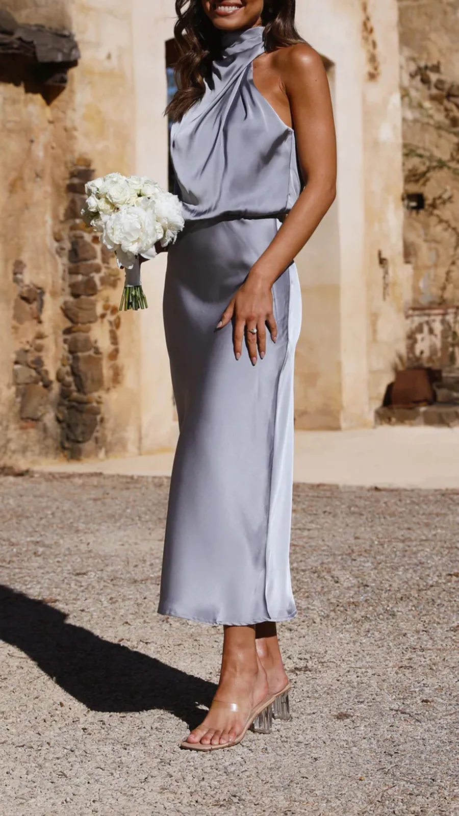 High Neckline Maxi Dress