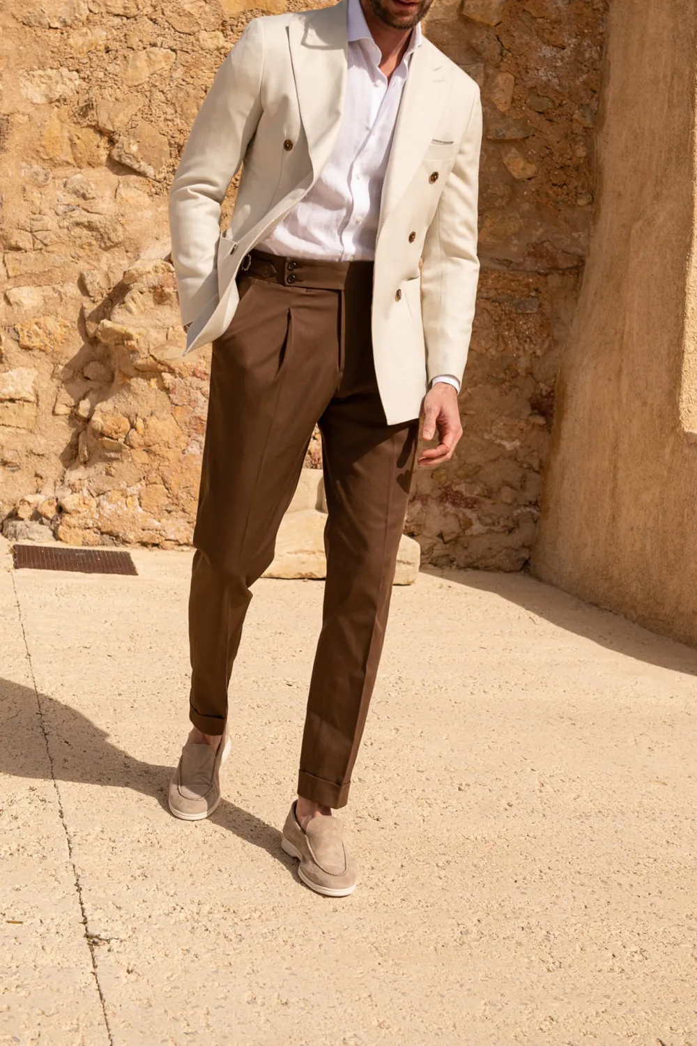 Brown Cotton Trousers