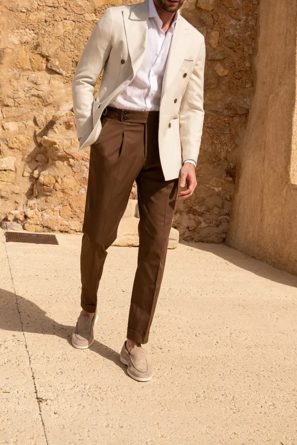 Brown Cotton Trousers