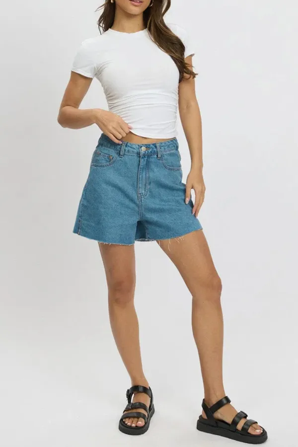 White T Shirt Short Sleeve Crew Neck Modal