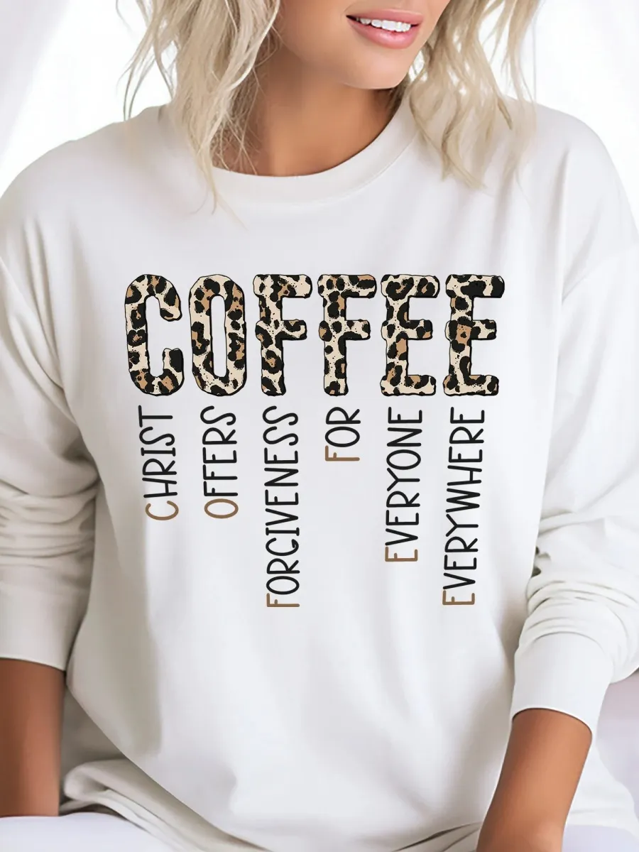 Leopard Coffee Sweatshirt