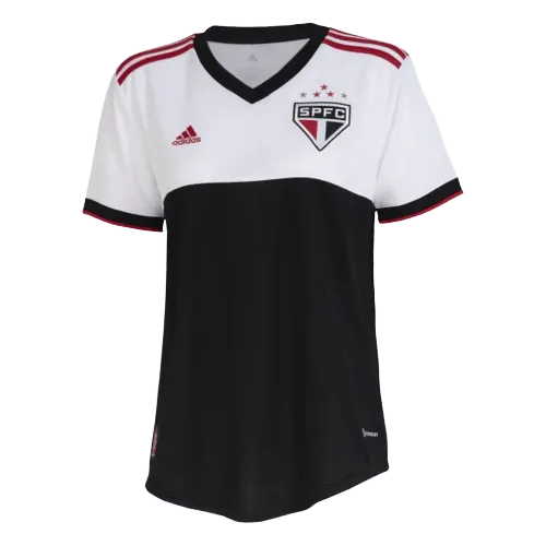 Camisa São Paulo Third 22/23 Feminina - Branca e Preta