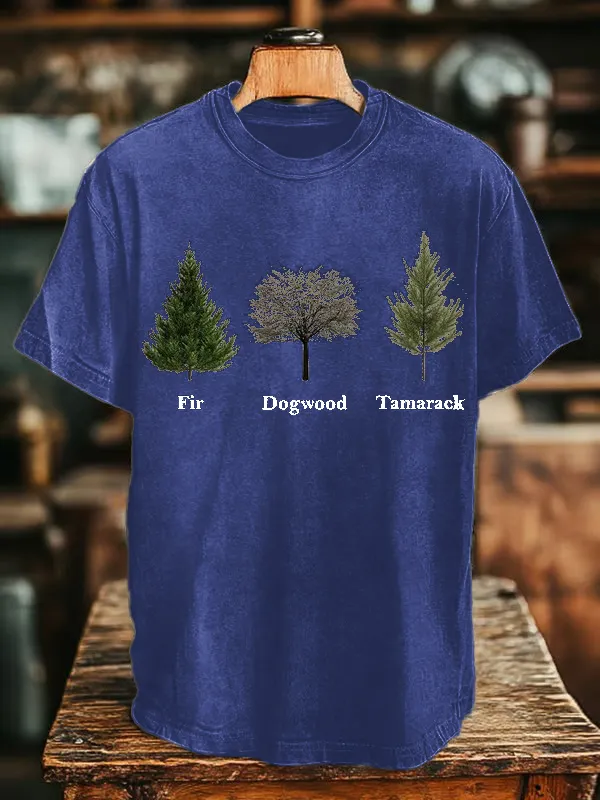 T-Shirt Neutral Tree FDT Cotton Multi-Color Wash T-Shirt Pure Cotton Round Neck Short Sleeve