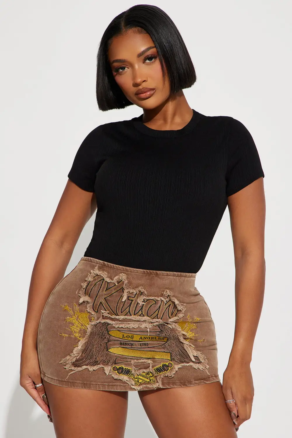 Do It Better Ribbed Bodysuit - Black