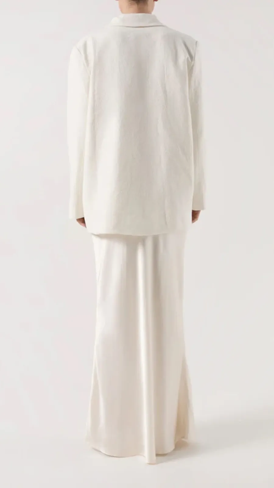 Oversized Boyfriend Blazer - White