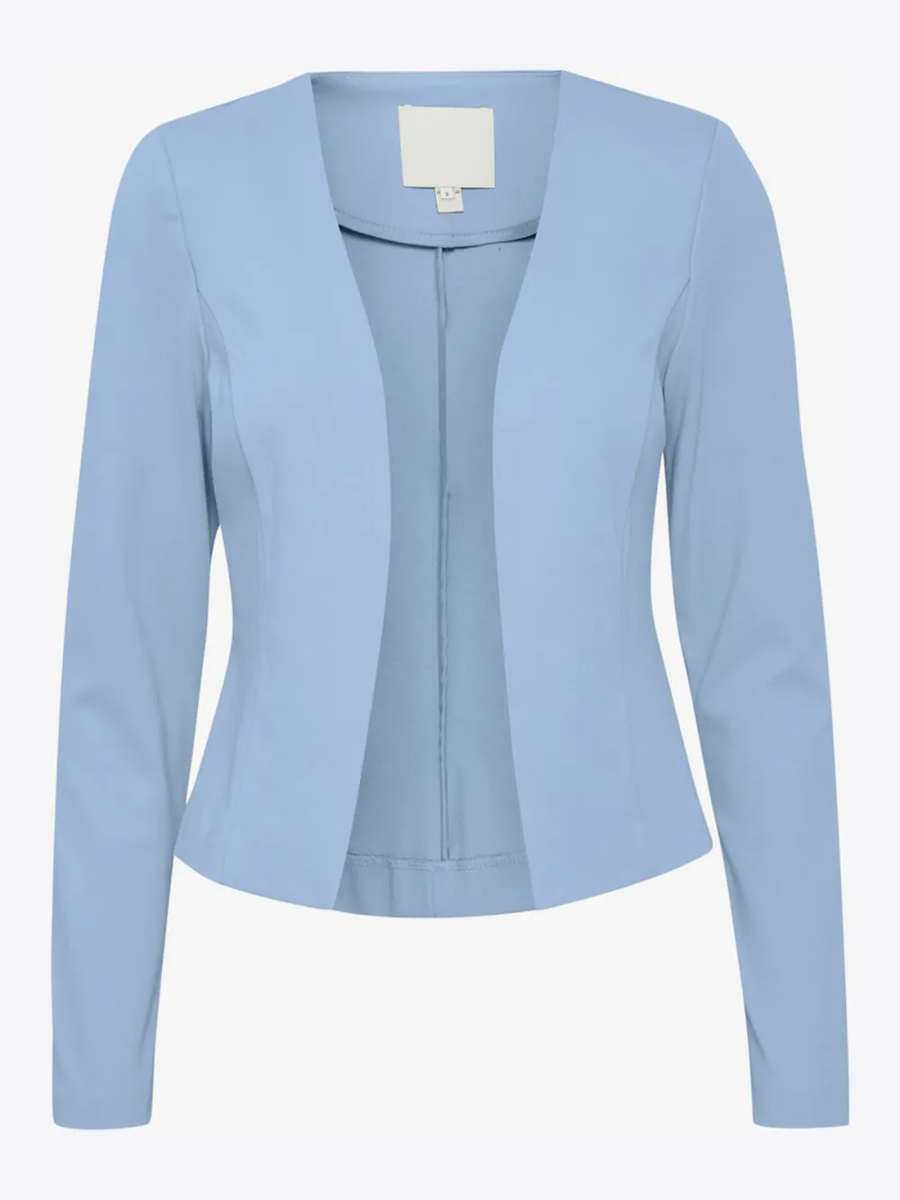 Plain Colored Collarless Blazer