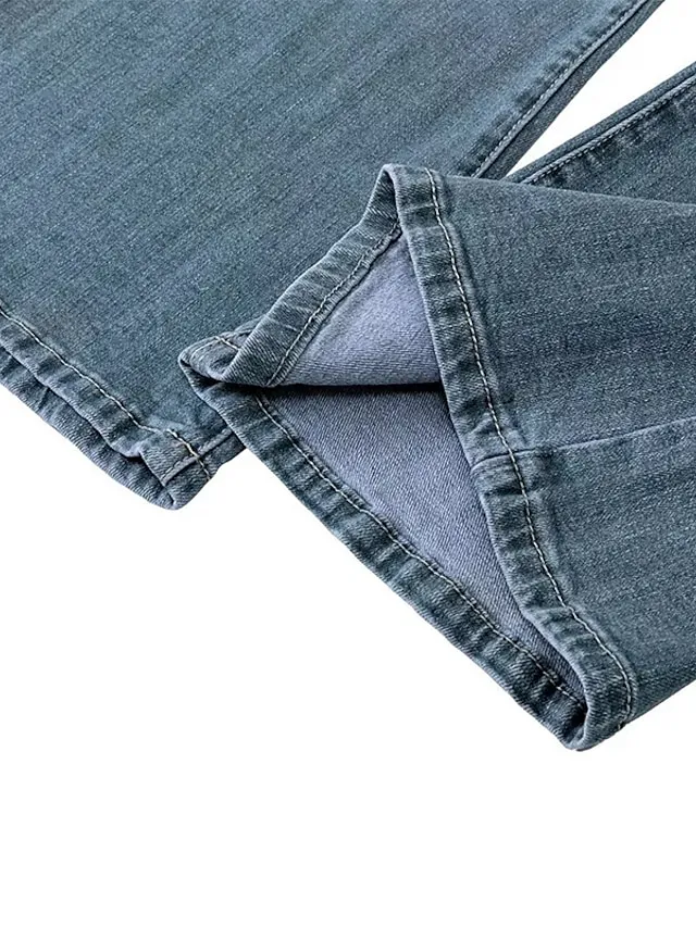 Women‘s Flare Low Rise Jeans Bootcut Full Length Denim Wide Leg Micro-elastic High Waist Fashion Casual Daily Light Blue Black S M