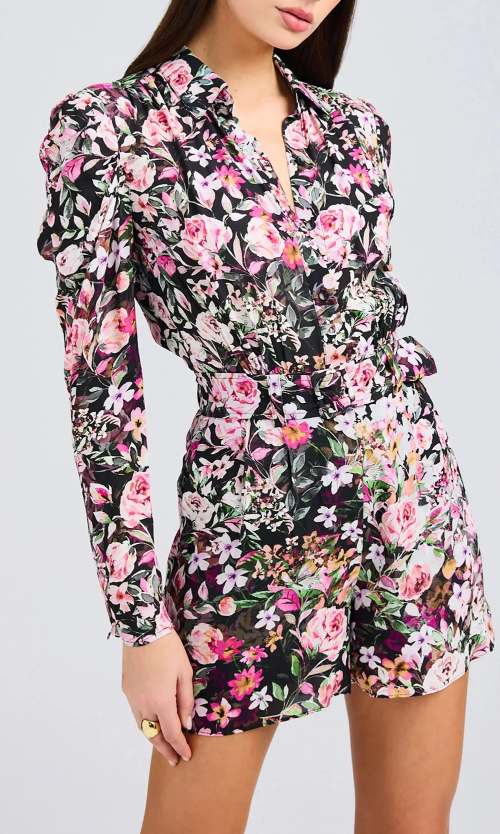 Floral Long Sleeve Romper