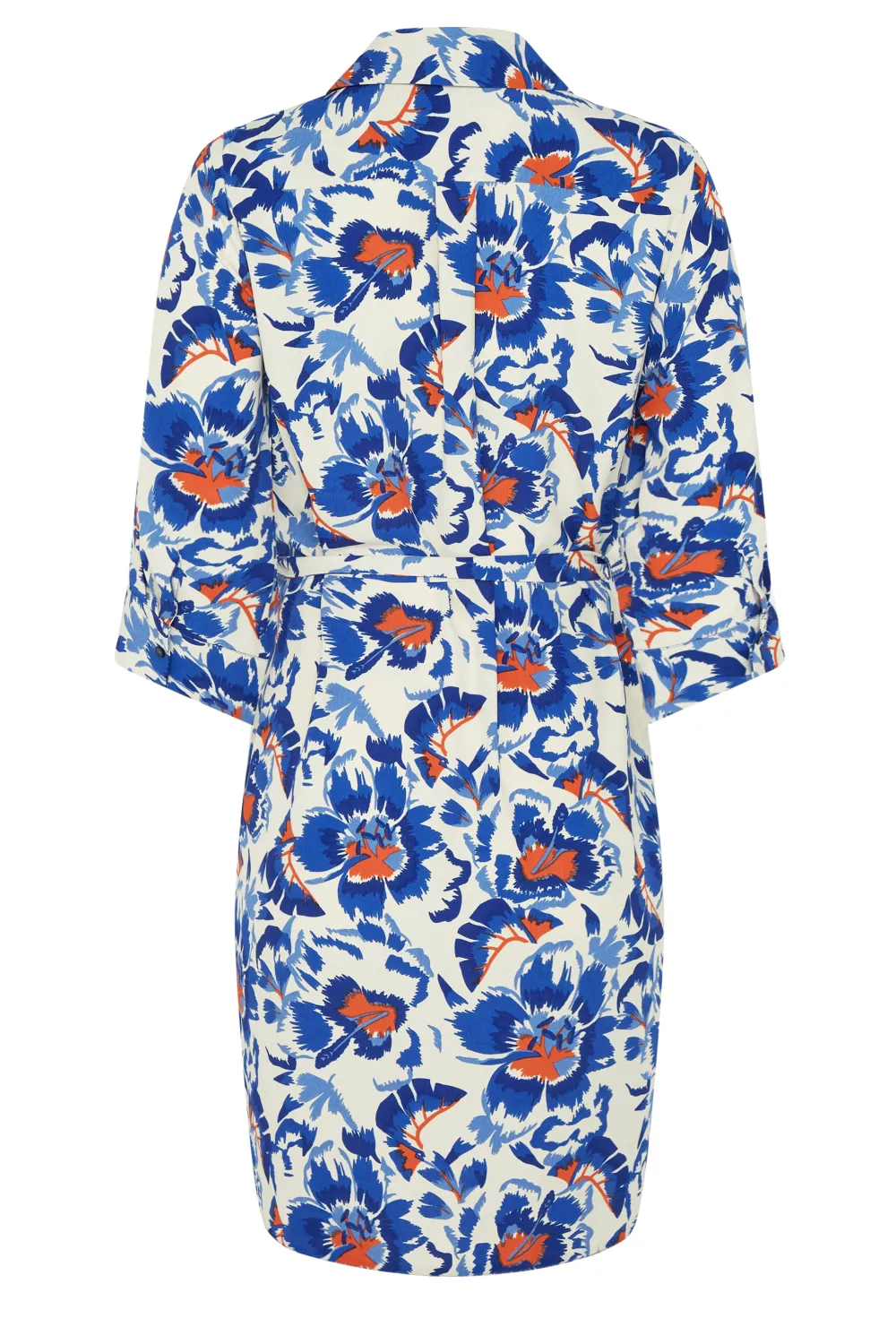 M&Co White Floral Print Tie Tunic Shirt Dress