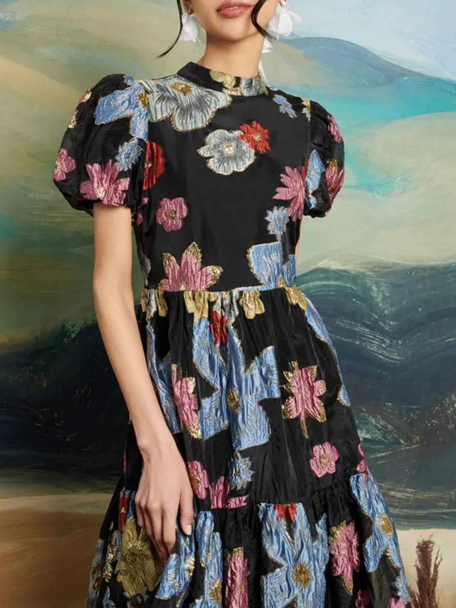 Classics Poetic Jacquard Midi Dress