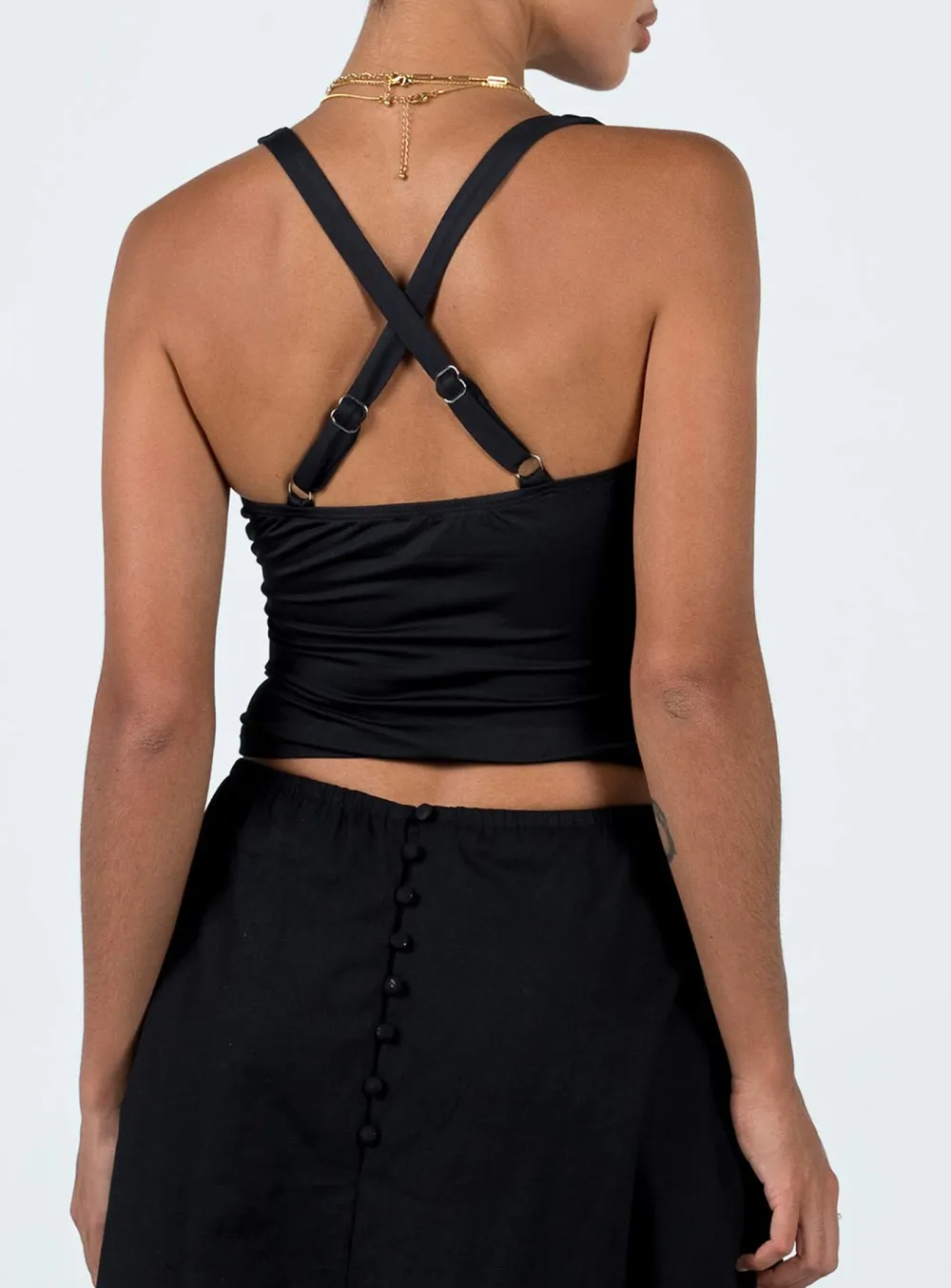 Ruched Front Red Crop Top