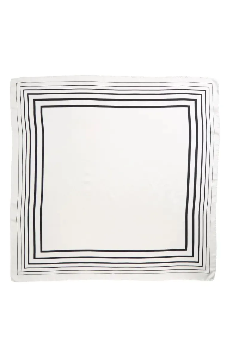 Graduated Stripe Silk Scarf