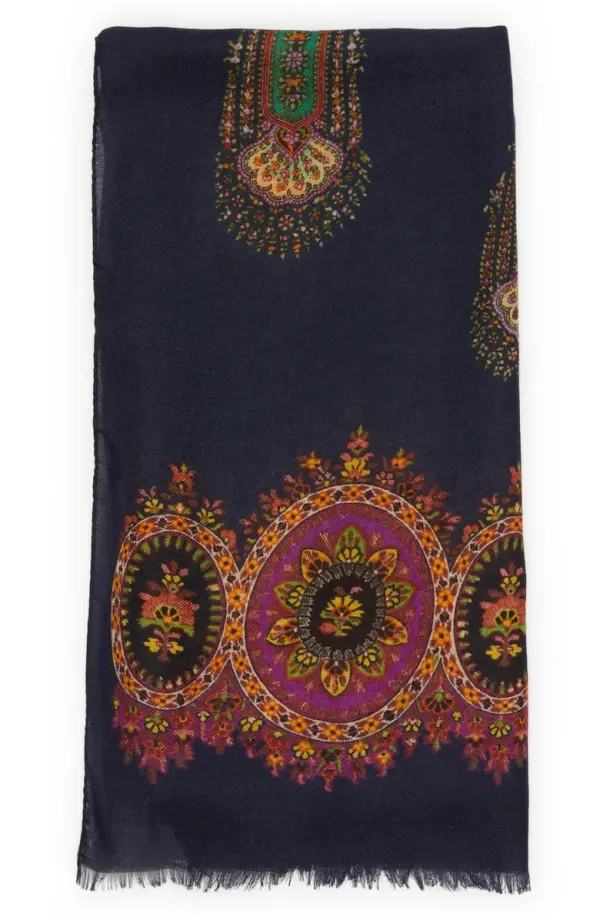 Paisley Wool  & Silk Scarf