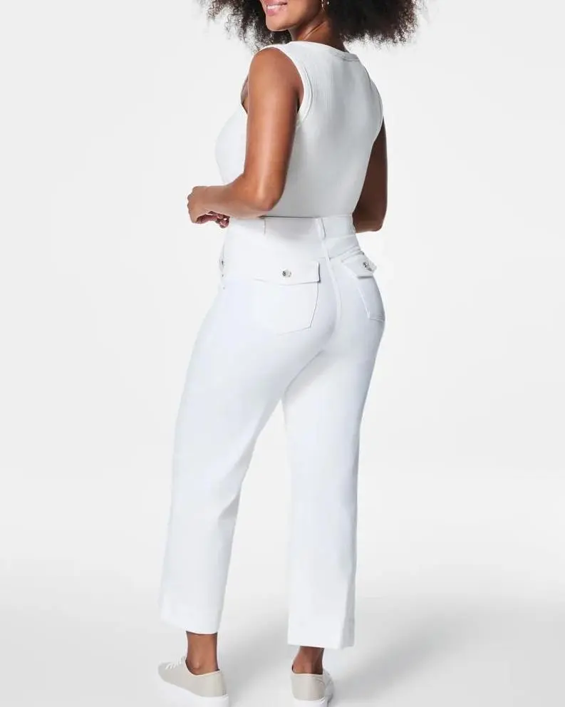 Bright White Cropped Pant