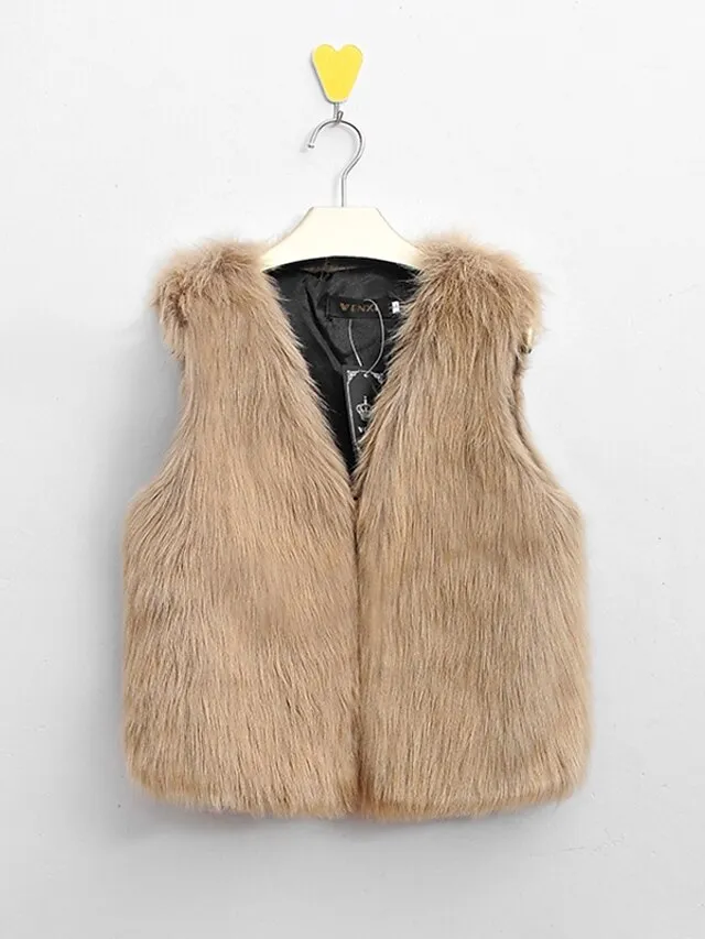 Women's Vest Wedding Daily Weekend Winter Regular Coat V Neck Regular Fit Jacket Sleeveless White Black Camel