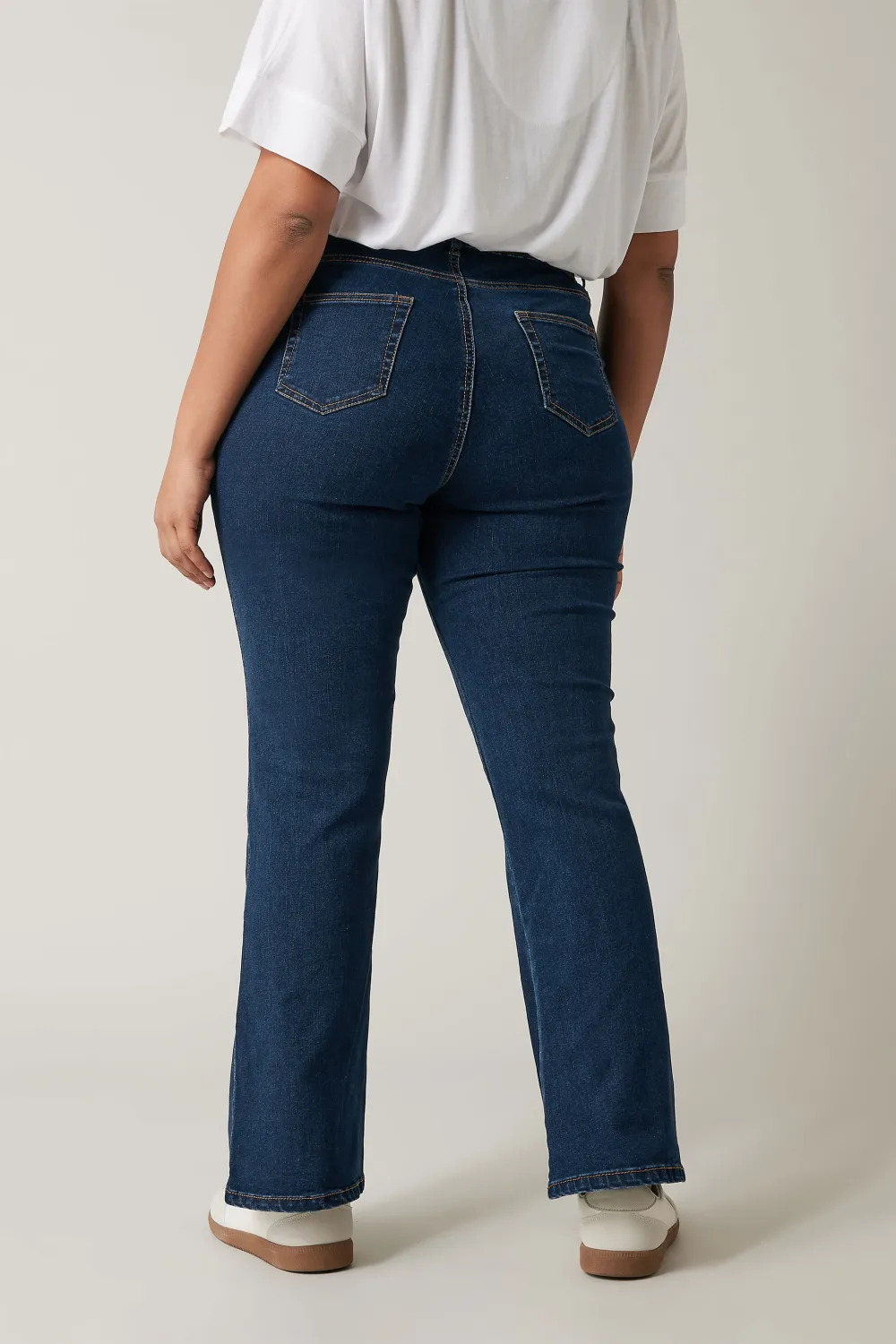 EVANS Curve Indigo Blue Denim Bootcut Jeans