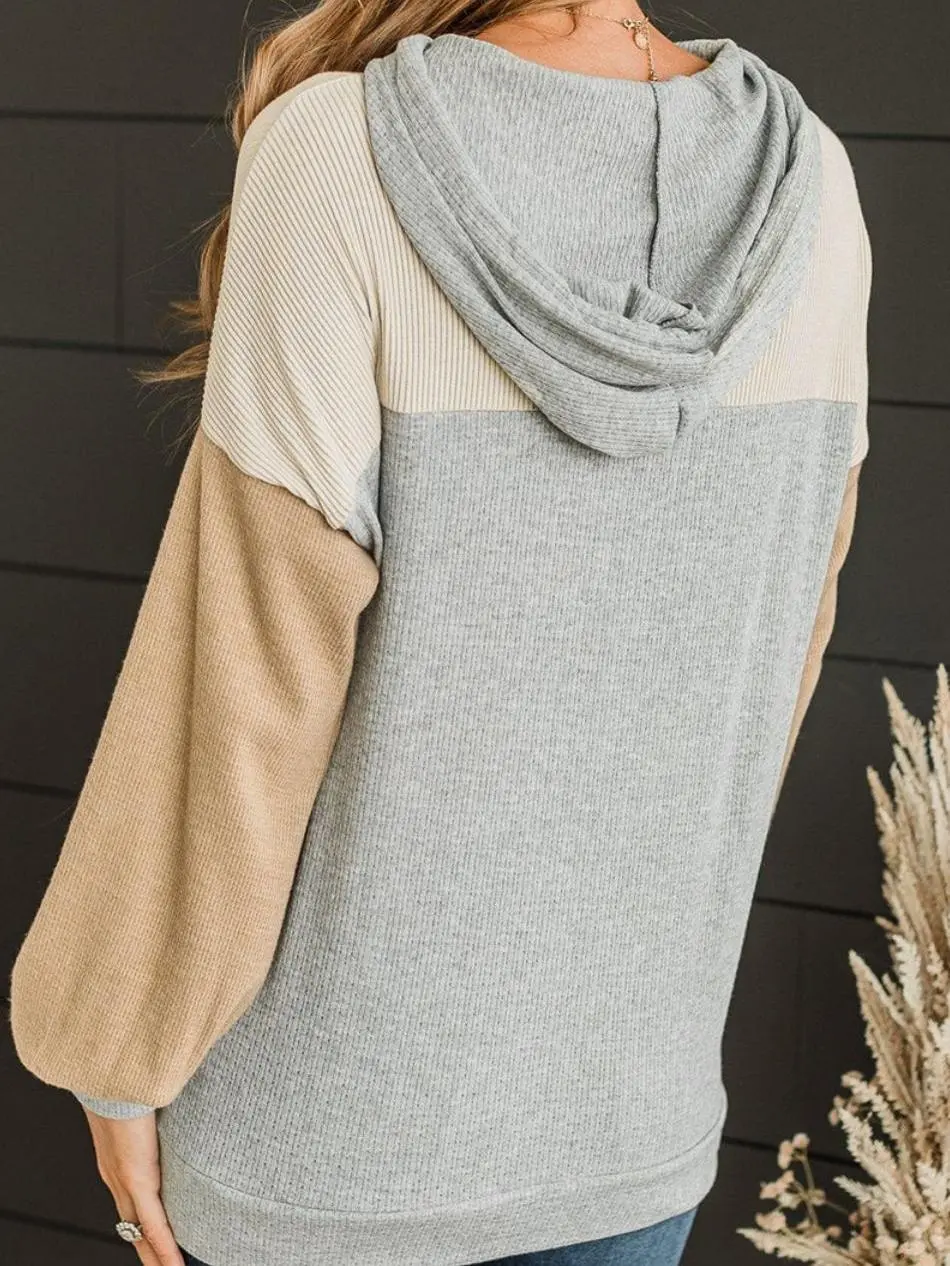 Casual Simple All-Match Light Gray Hoodie