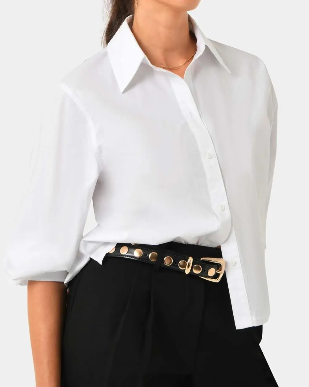 Relaxed Fit Puff Sleeve Shirt