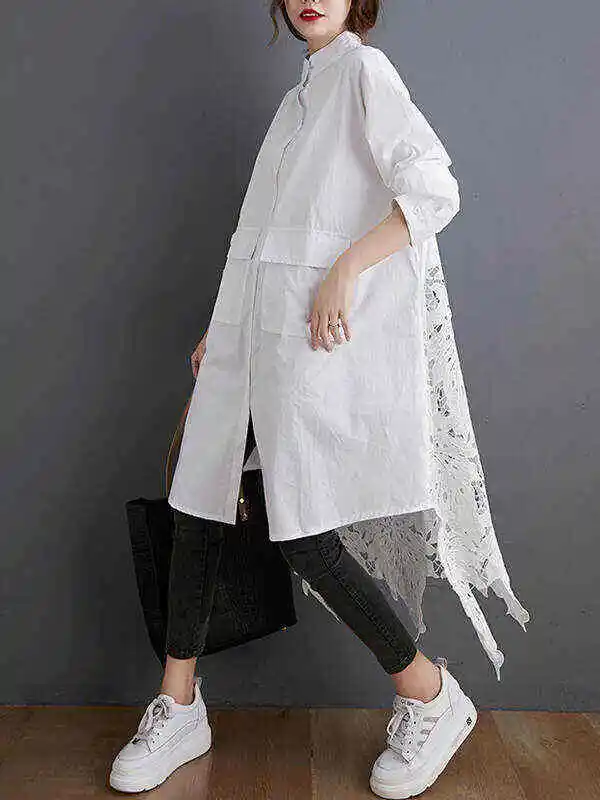 Original Solid Irregularity Hollow Dress