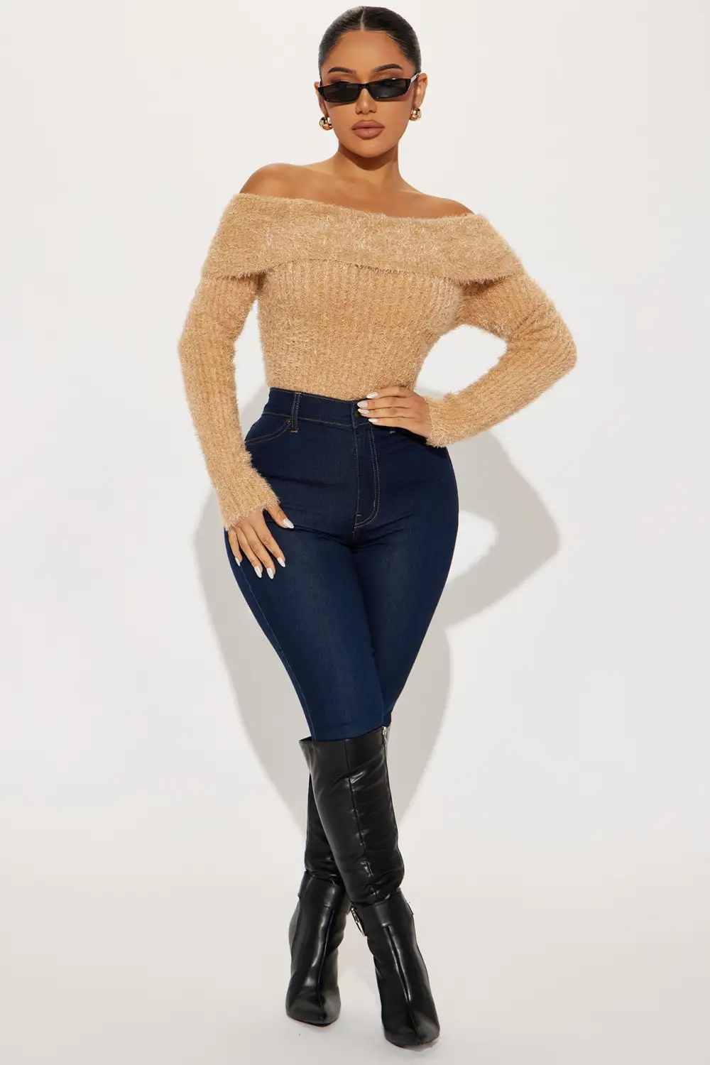 Antonia Sweater Top - Brown