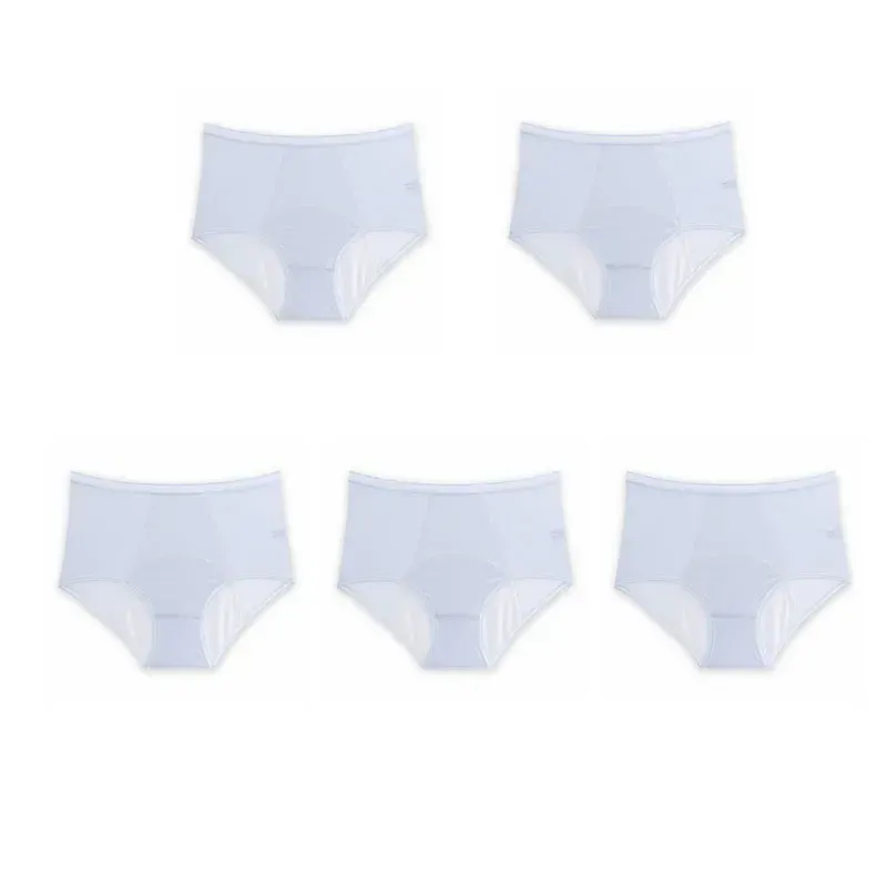 High Waist Leak Proof Ice Silk Panties Plus Size L-6XL