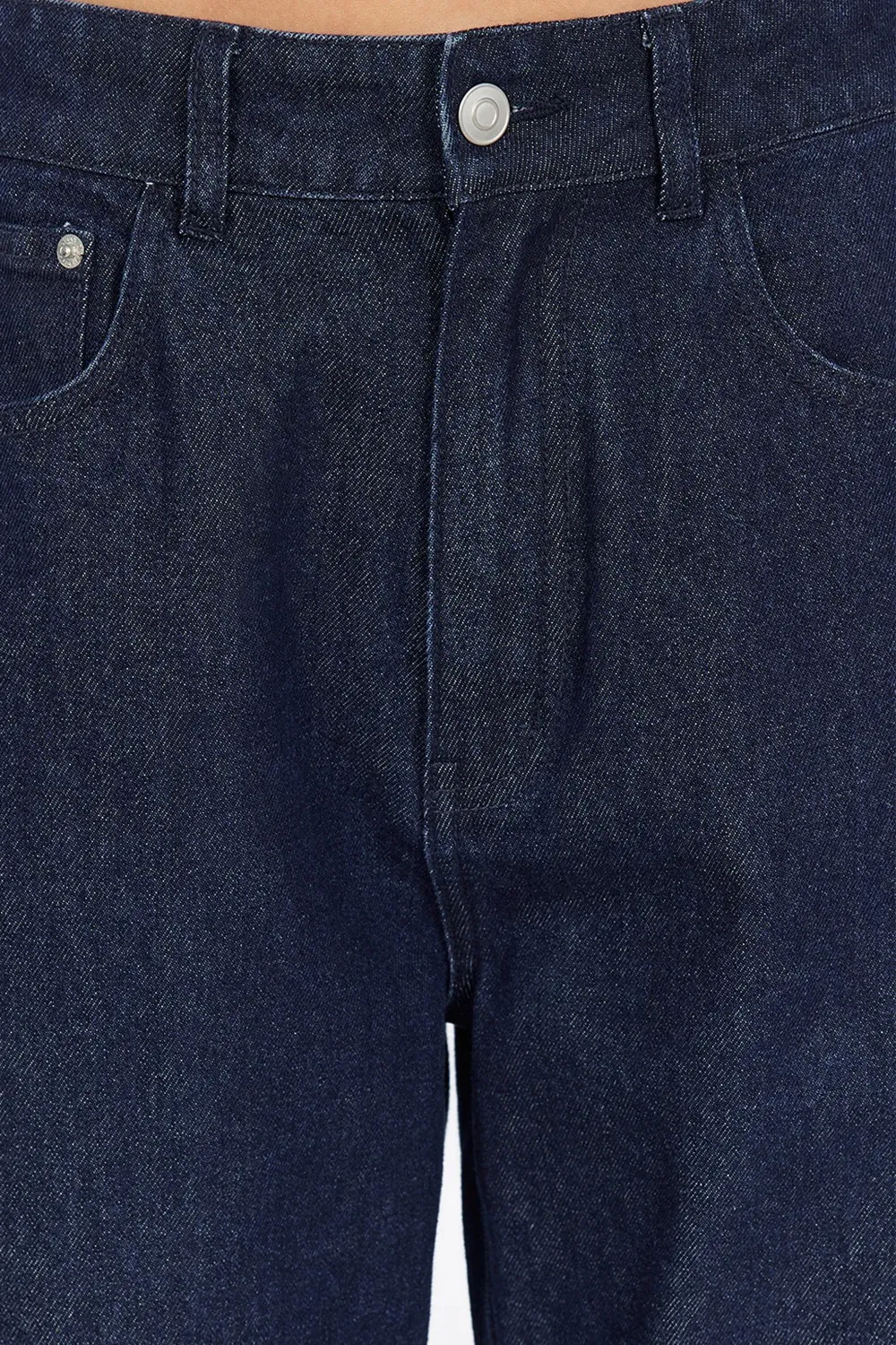 INDIGO BARREL LEG JEAN
