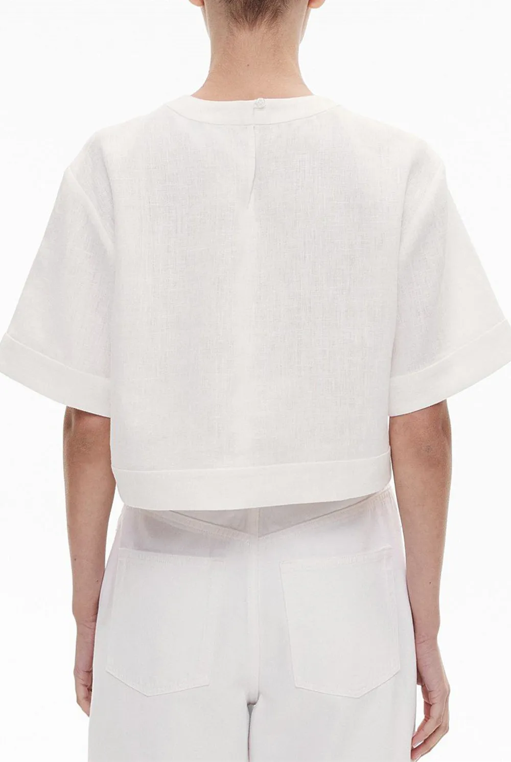 Linen Round-Neck T-Shirt