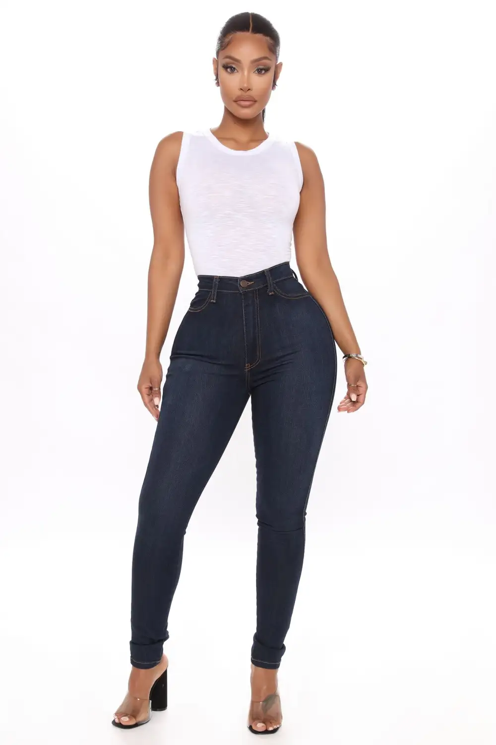 Alana Sleeveless Bodysuit - White