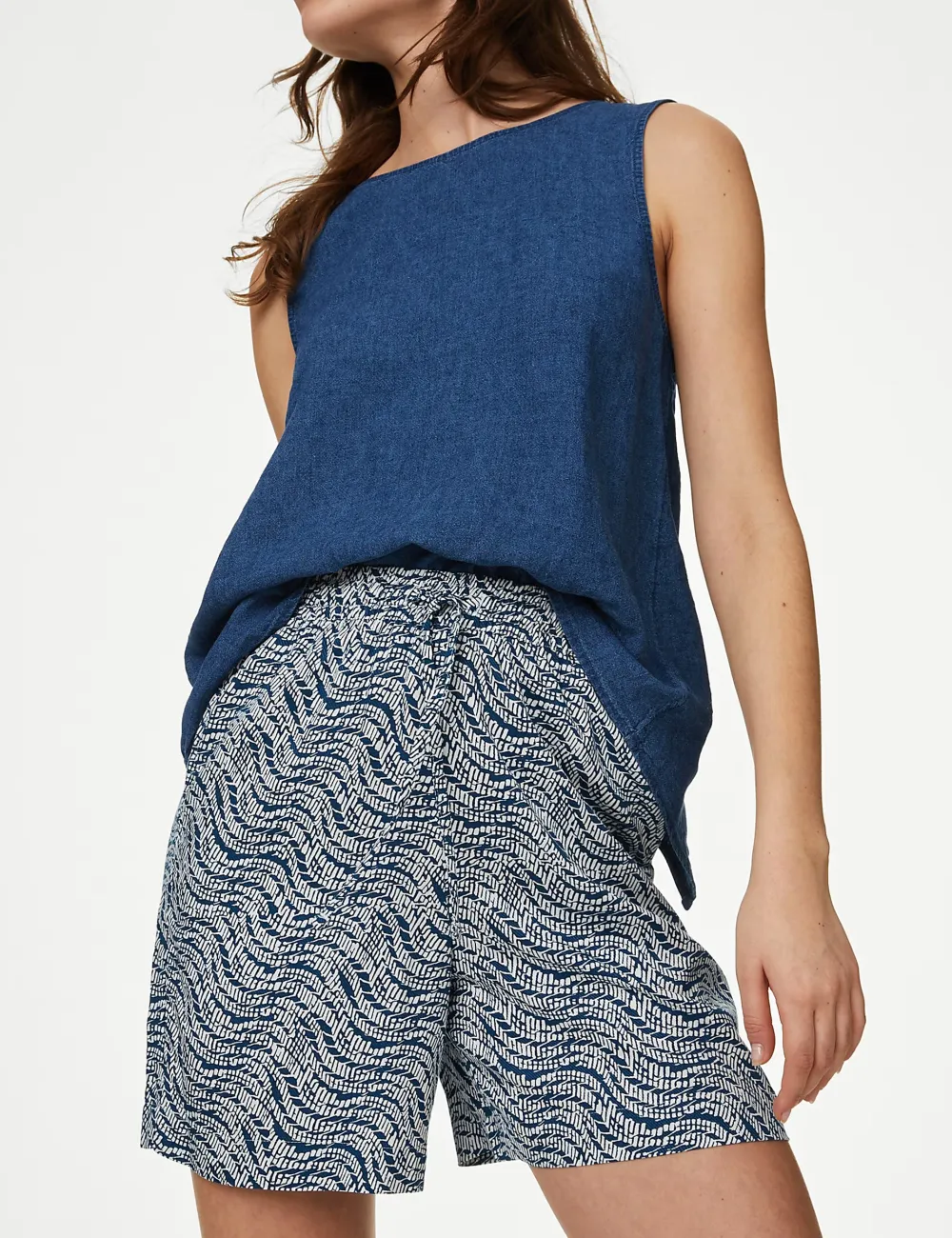 Printed Twill Shorts