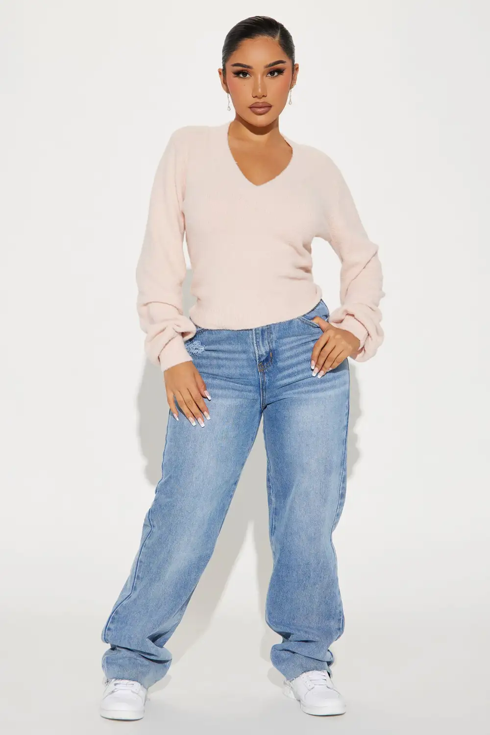 Cozy Girl Sweater - Heather Pink