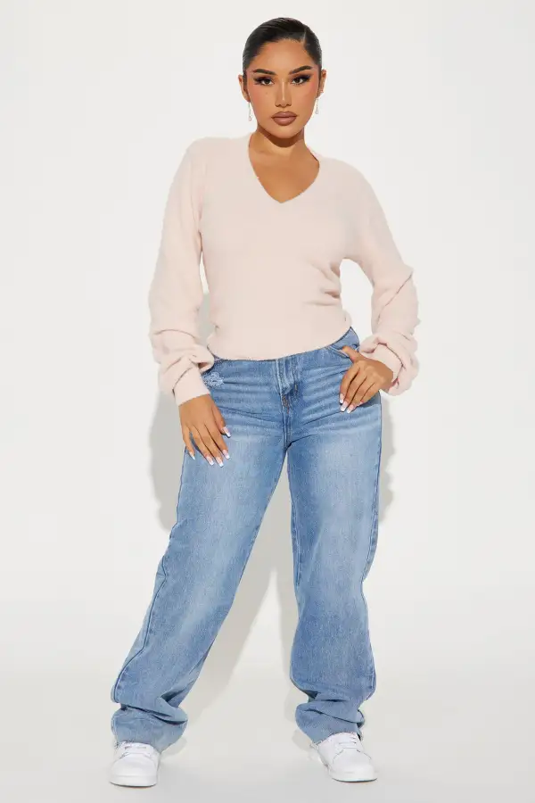 Cozy Girl Sweater - Heather Pink