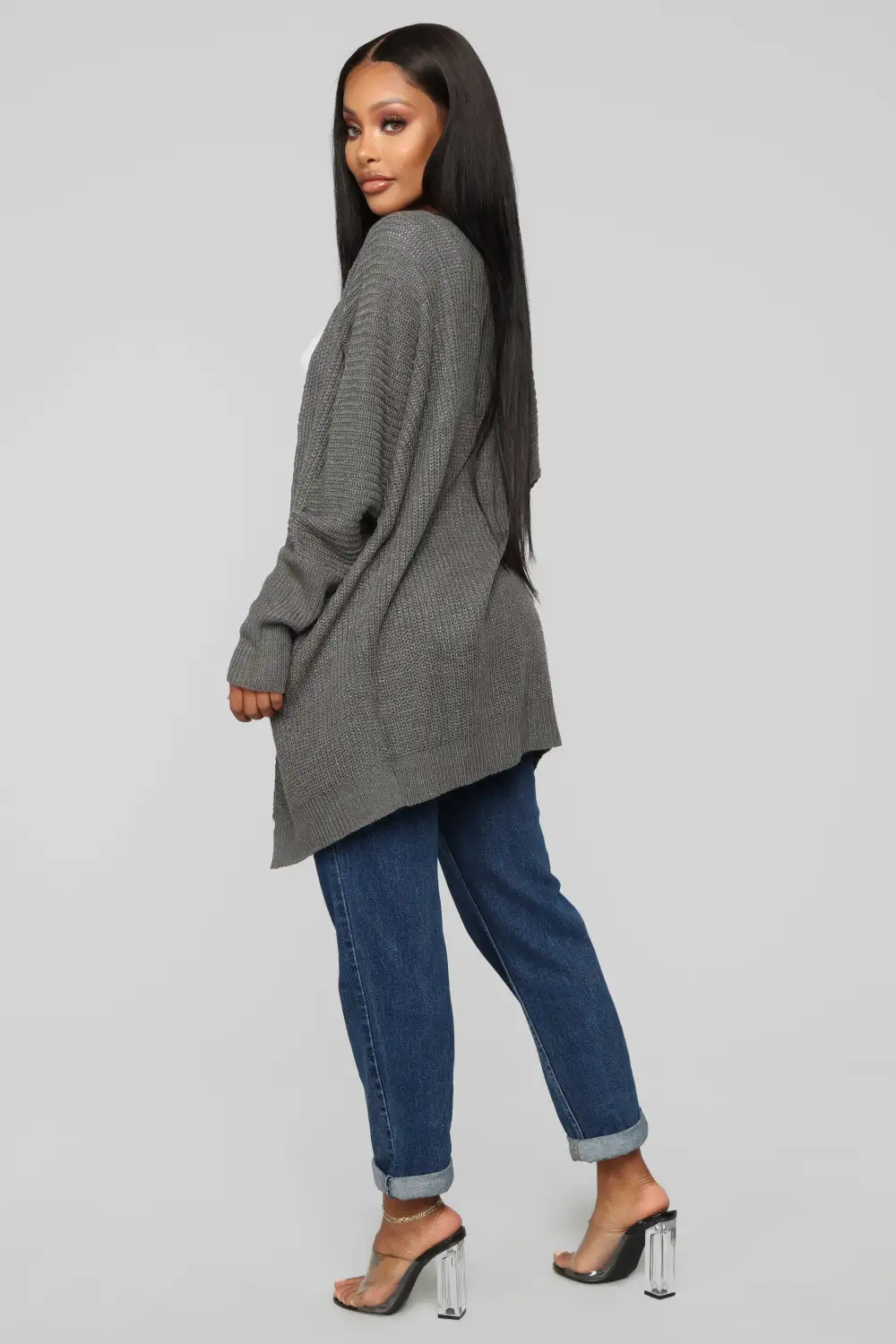 Reserved For You Cardigan - Heather Grey