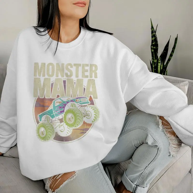 Vintage Monster Truck Mom Truck Lover Mama Women Sweatshirt