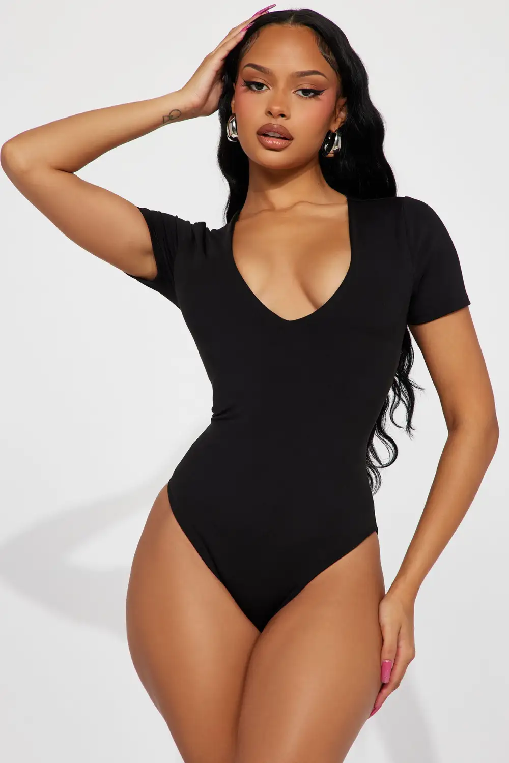 Nicolette Smooth Fit Bodysuit - Black