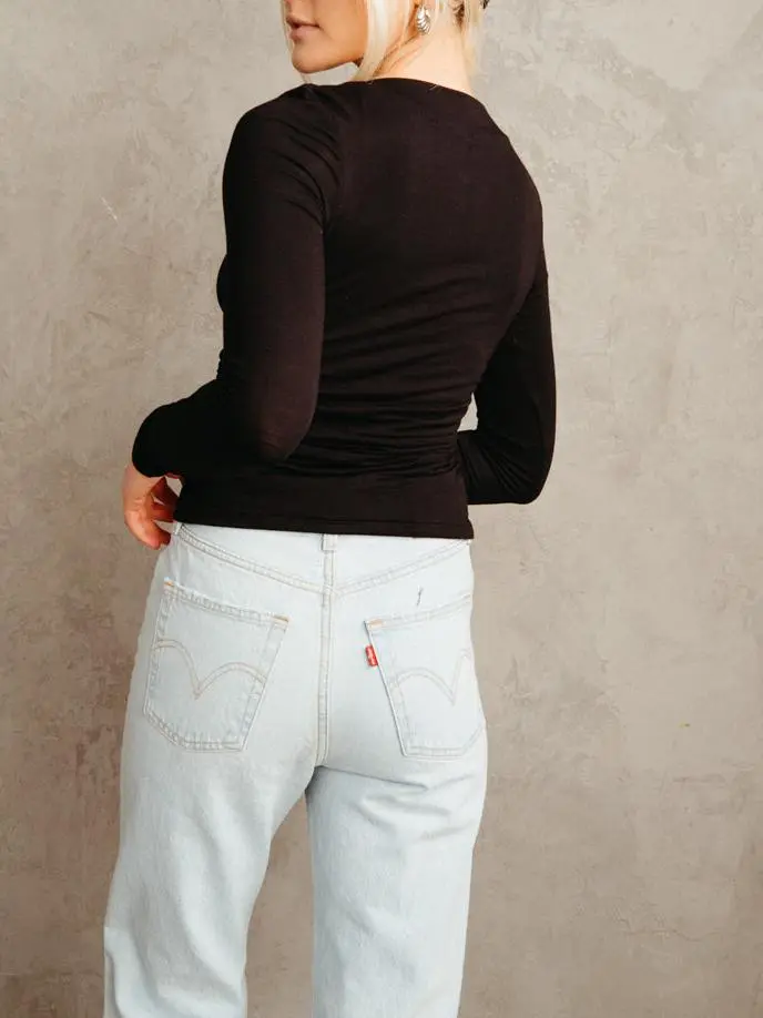 Ashley Ruched Long Sleeve Top