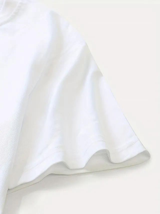 Women's T shirt Tee 100% Cotton Black White Blue Graphic Print Short Sleeve Daily Weekend Basic Round Neck Regular Fit Painting