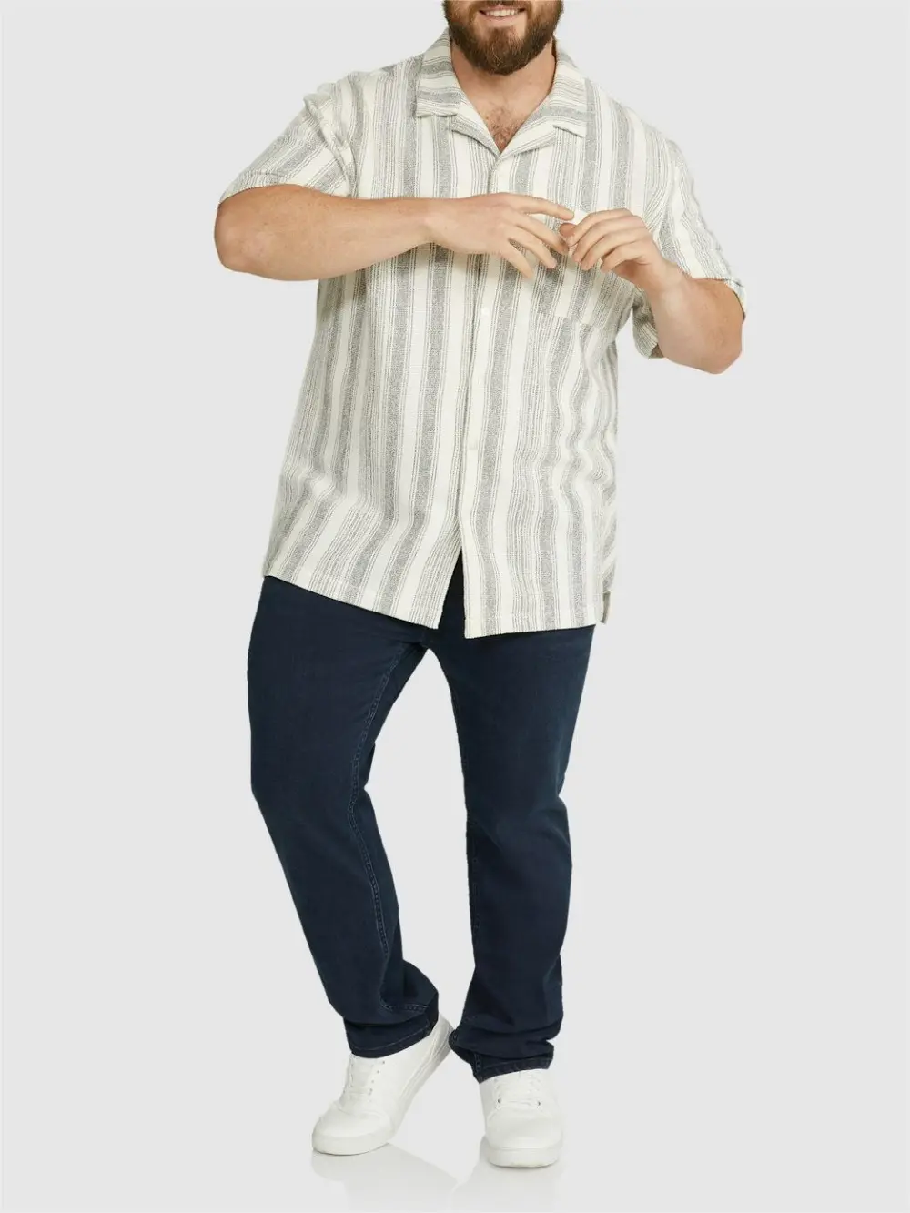 STRIPED KNIT RELAXED FIT SHIRT