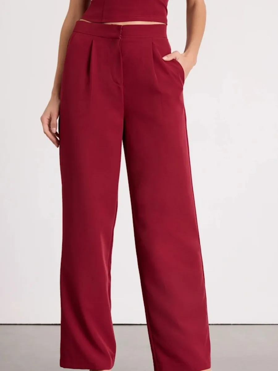 Casual Plain Pants with Pockets