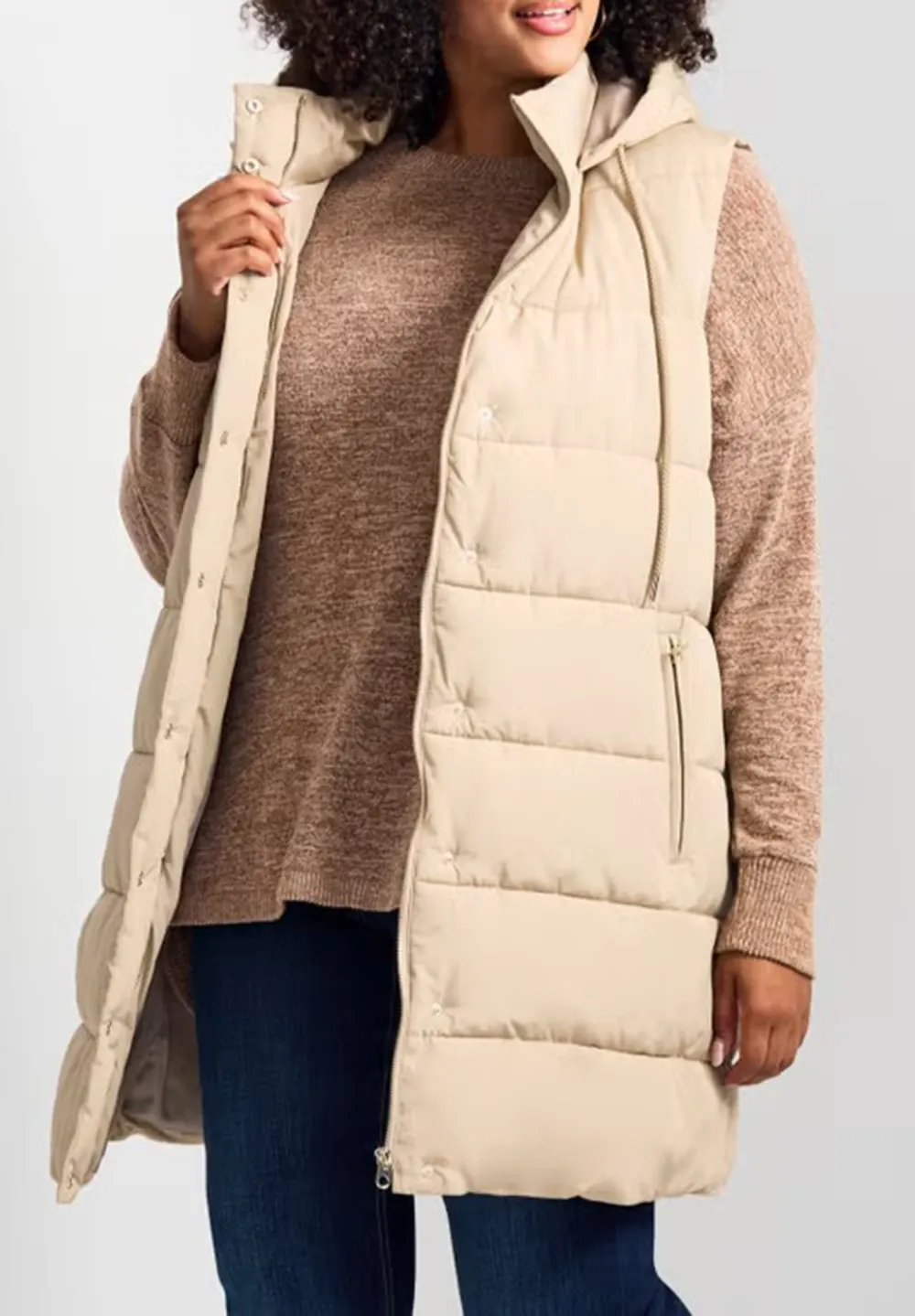 Down Jacket Hooded Vest